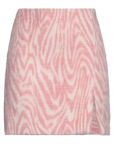 Msgm Woman Mini Skirt Pink Size 8 Wool, Polyester, Synthetic Fibers, Alpaca Wool, Cotton