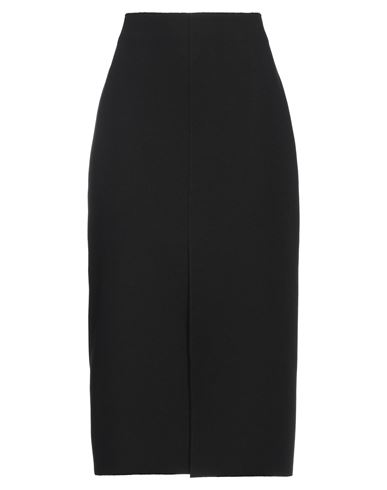 Msgm Woman Midi Skirt Black Size 4 Polyester, Viscose, Elastane