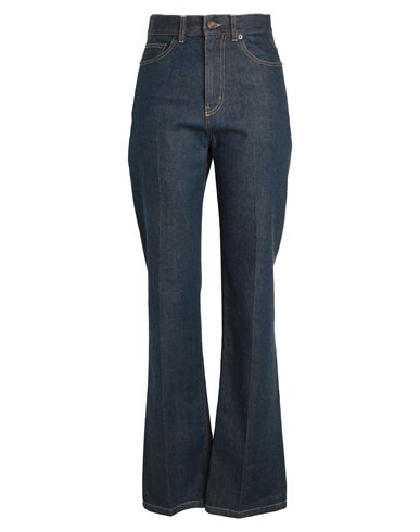 Saint Laurent Woman Denim Pants Blue Size 30 Cotton, Calfskin