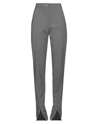 Msgm Woman Pants Grey Size 4 Virgin Wool, Elastane