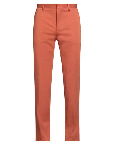 Etro Man Pants Rust Size 38 Cotton, Elastane In Red
