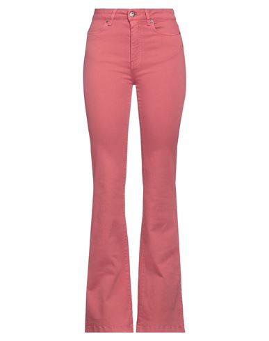 Solotre Woman Jeans Salmon Pink Size 6 Cotton, Elastomultiester, Elastane