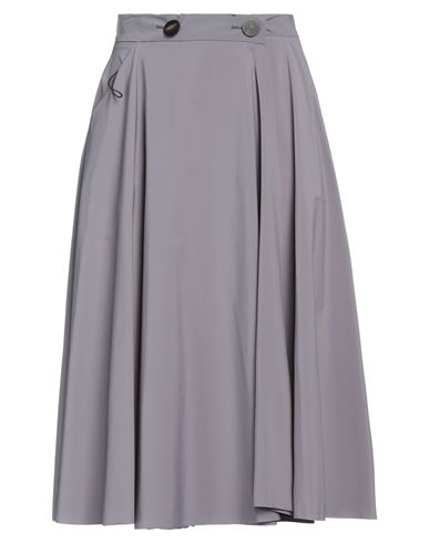 Rrd Woman Midi Skirt Grey Size 6 Polyamide, Elastane