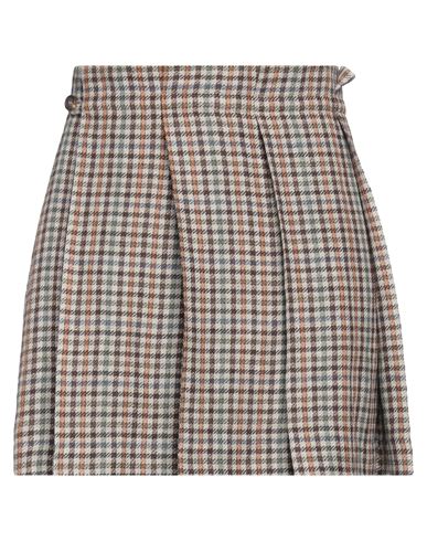 Brunello Cucinelli Woman Mini Skirt Beige Size 8 Linen, Silk