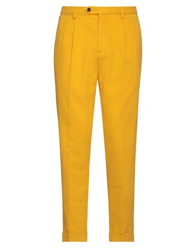 Drumohr Man Pants Yellow Size 30 Cotton, Elastane