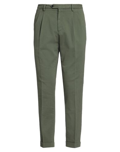 Drumohr Man Pants Light Green Size 40 Cotton, Elastane