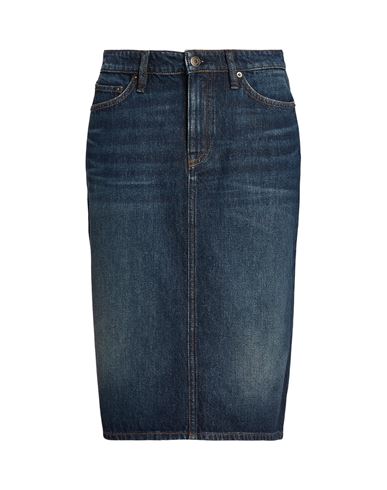 Lauren Ralph Lauren Woman Denim Skirt Blue Size 4 Cotton, Recycled Cotton