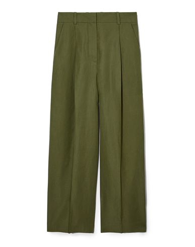 Cos Woman Pants Military Green Size 14 Tencel Lyocell, Linen