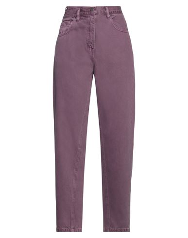 Isabelle Blanche Paris Woman Denim Pants Mauve Size M Cotton In Purple