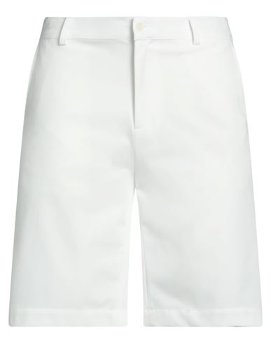 Daniele Alessandrini Homme Man Shorts & Bermuda Shorts White Size 34 Polyester, Viscose, Elastane