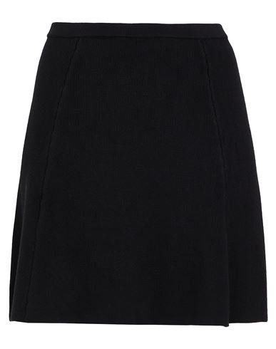 8 By Yoox Viscose Blend Knit Mini Skirt Woman Mini Skirt Black Size Xl Viscose, Polyester