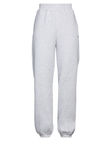 Msgm Woman Pants Light Grey Size Xl Cotton
