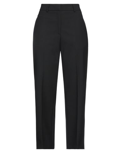 Ottod'ame Woman Pants Black Size 12 Polyester, Virgin Wool, Elastane