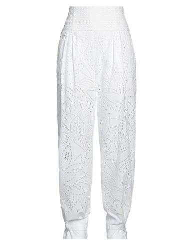 Alberta Ferretti Woman Pants White Size 4 Cotton, Polyester