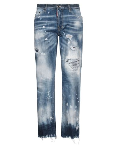 Dsquared2 Distressed Cropped Jeans In Blue