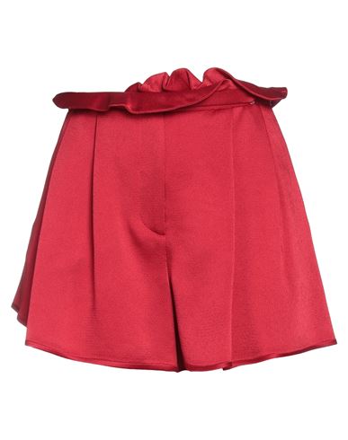 Valentino Garavani Woman Shorts & Bermuda Shorts Red Size 8 Viscose, Acetate, Silk
