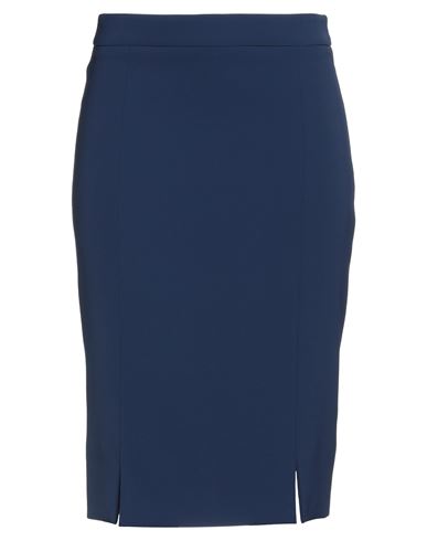 Boutique Moschino Woman Midi Skirt Blue Size 4 Polyester, Elastane