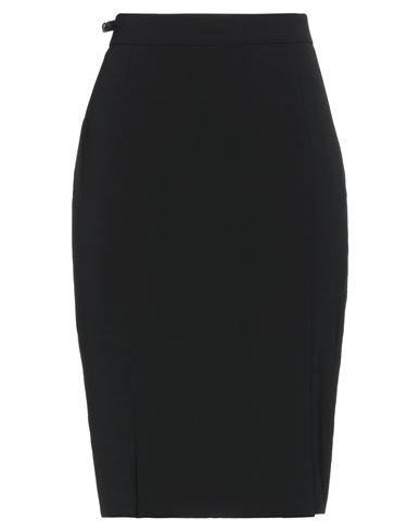 Boutique Moschino Woman Midi Skirt Black Size 4 Polyester, Elastane