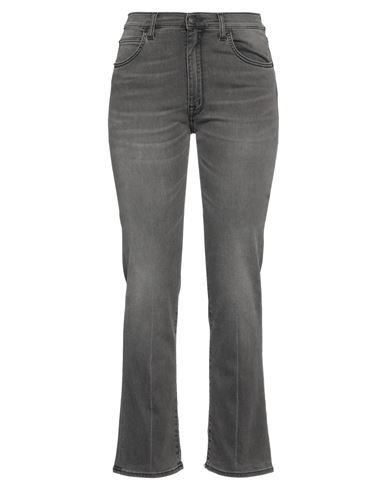 Shop People (+)  Woman Jeans Lead Size 31 Cotton, Elastomultiester, Elastane In Grey