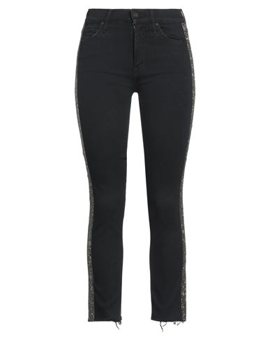 MOTHER MOTHER WOMAN JEANS BLACK SIZE 27 COTTON, POLYESTER, ELASTANE 