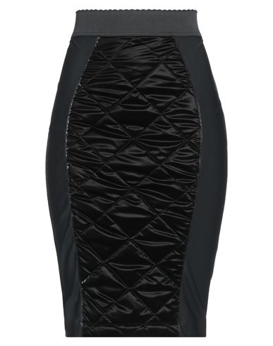 Dolce & Gabbana Woman Midi Skirt Black Size 8 Polyamide, Polyester, Elastane, Polyurethane