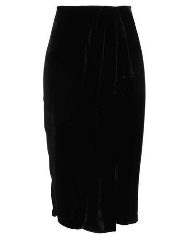 Hanami D'or Woman Midi Skirt Black Size 10 Viscose, Silk