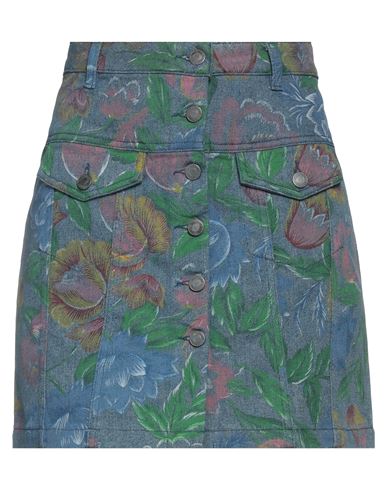 Moschino Woman Denim Skirt Blue Size 8 Cotton, Elastane