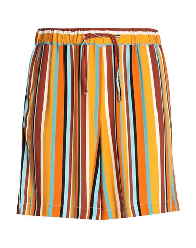 8 By Yoox Viscose Wide Leg Shorts Man Shorts & Bermuda Shorts Ocher Size S Viscose In Yellow