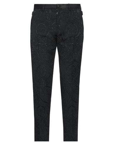 Shop Dolce & Gabbana Man Pants Black Size 30 Polyester, Polyamide, Silk, Elastane