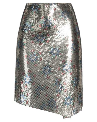Paco Rabanne Woman Midi Skirt Gold Size 6 Aluminum