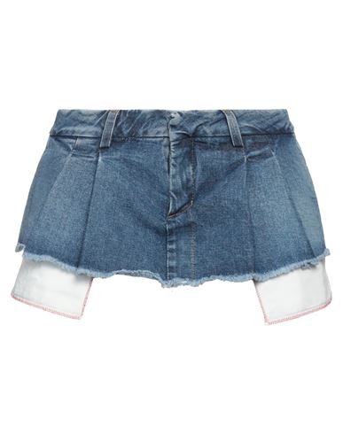 Dondup Woman Denim Skirt Blue Size 28 Cotton, Elastane