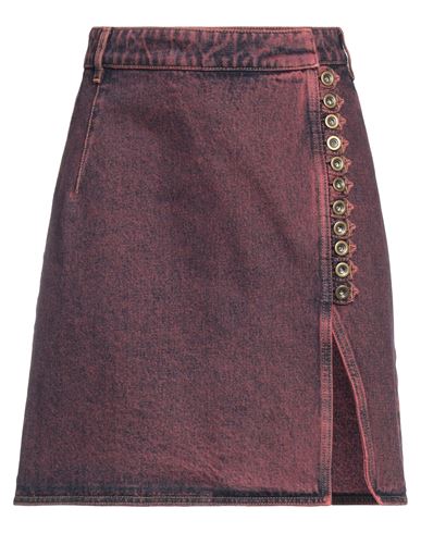Paco Rabanne Woman Denim Skirt Deep Purple Size 4 Cotton