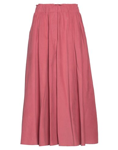 Shirtaporter Woman Midi Skirt Pastel Pink Size 10 Cotton