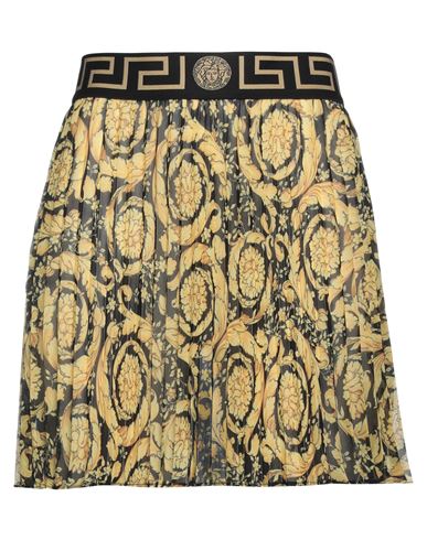 Versace Woman Mini Skirt Yellow Size 4 Polyester