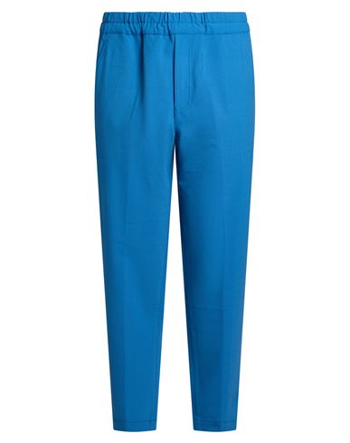 Grifoni Man Pants Azure Size 36 Polyester, Virgin Wool, Elastane In Blue