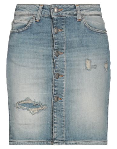 Dondup Woman Denim Skirt Blue Size 31 Organic Cotton, Recycled Elastane In Blue
