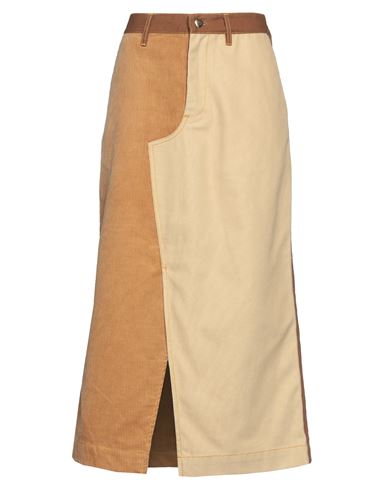 Shop Marni X Carhartt Wip Woman Midi Skirt Camel Size S Cotton In Beige