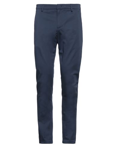 Dondup Man Pants Navy Blue Size 36 Cotton, Silk, Elastane