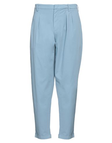Dondup Man Pants Pastel Blue Size 33 Cotton, Elastane