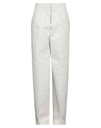 Drumohr Woman Pants Off White Size 8 Cotton