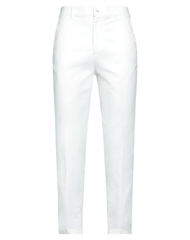 Cruna Man Pants White Size 38 Cotton, Elastane In White