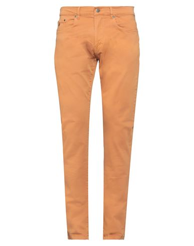 Mcs Marlboro Classics Man Pants Orange Size 34 Cotton, Elastane