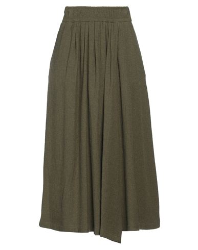 Momoní Woman Midi Skirt Military Green Size 6 Virgin Wool, Polyester, Viscose, Polyamide, Elastane