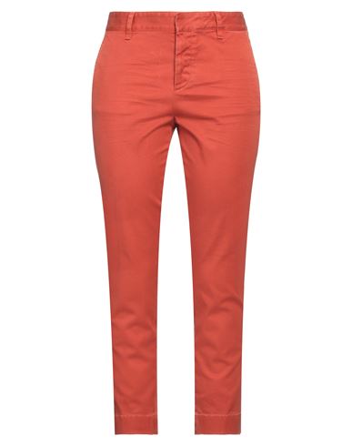 Dsquared2 Woman Pants Orange Size 4 Cotton, Elastane