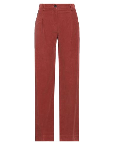 Shop Momoní Woman Pants Rust Size 12 Cotton, Elastane In Red