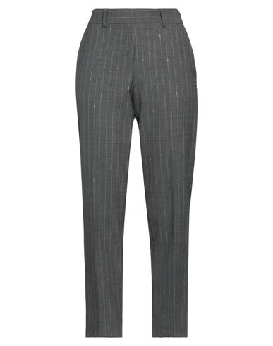 Vdp Collection Woman Pants Grey Size 2 Polyester, Virgin Wool, Elastane, Textile Fibers