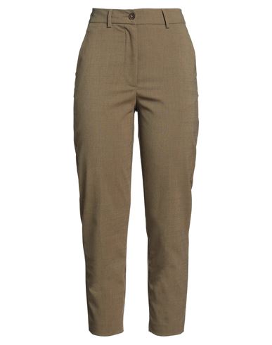 Momoní Woman Pants Military Green Size 6 Polyester, Wool, Viscose, Elastane In Green