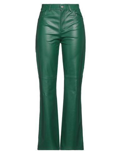 Methode Woman Pants Green Size 6 Soft Leather