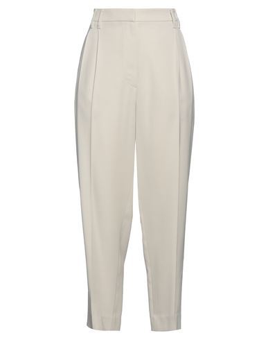 BRUNELLO CUCINELLI BRUNELLO CUCINELLI WOMAN PANTS BEIGE SIZE 12 VISCOSE, VIRGIN WOOL, ECOBRASS