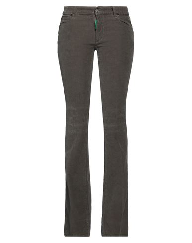 Dsquared2 Woman Pants Lead Size 2 Cotton, Elastane In Grey